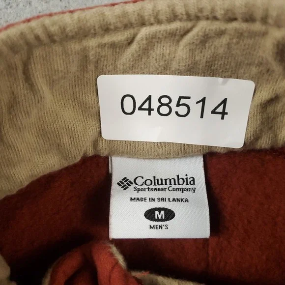 Columbia Sweater Mens Size Medium Red/Orange 1/4 Zip Up Pullover Sweatshirt - Picture 9 of 9
